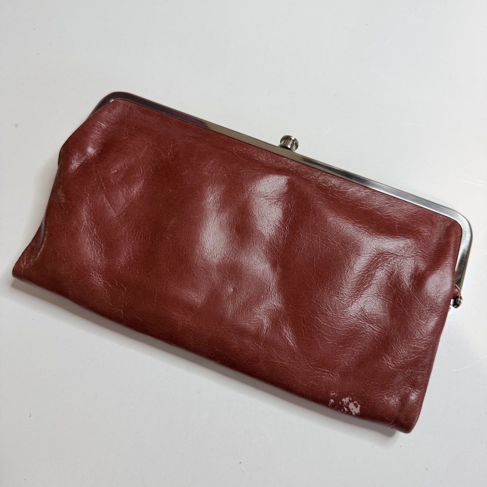 HOBO Brown Leather Clutch Wristlet